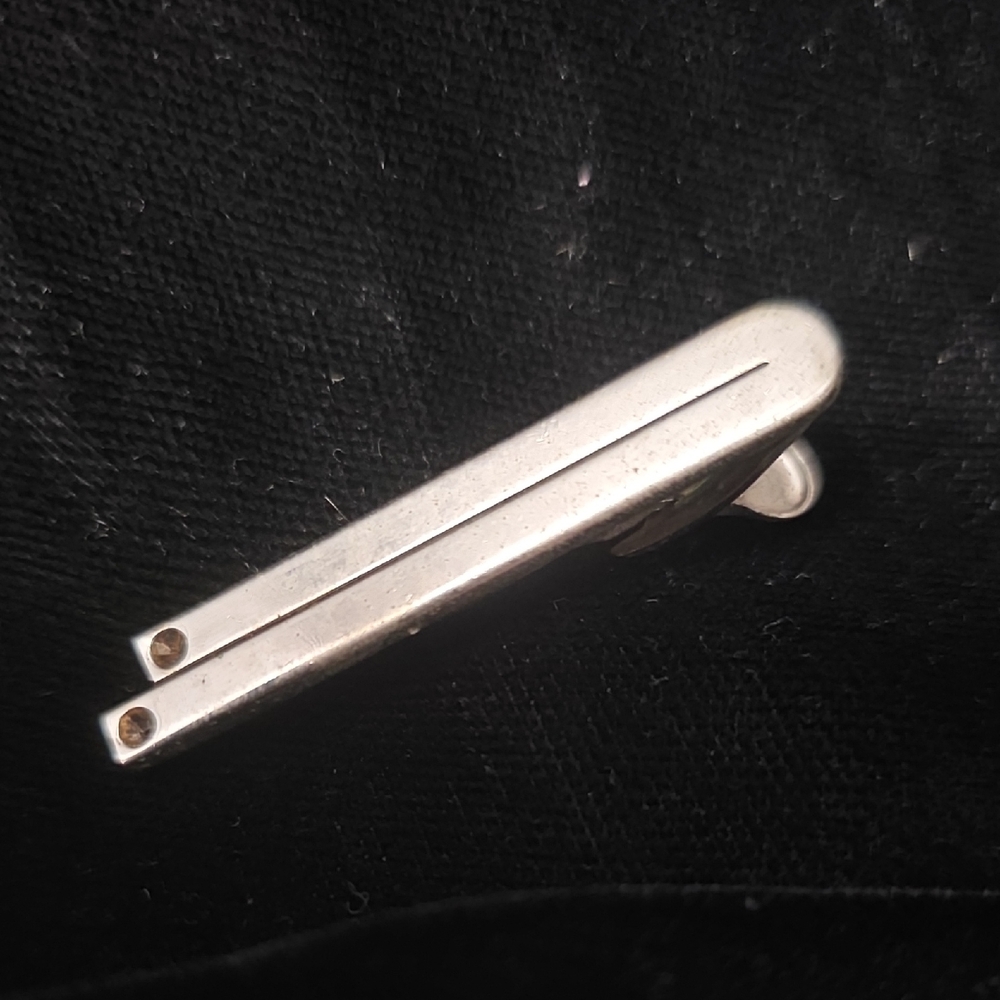 Hickok USA Silver Tone Tie Clip, Vintage
